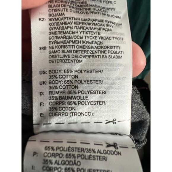 ADIDAS THREE STRIPE HOODED LONG SLEEVE GYM ATHLETIC ATHLEISURE SHIRT SIZE LARGE - Picture 3 of 3